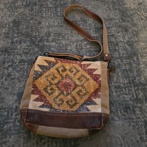 Myra Bag Geometric Crossbody in Earthy Tones